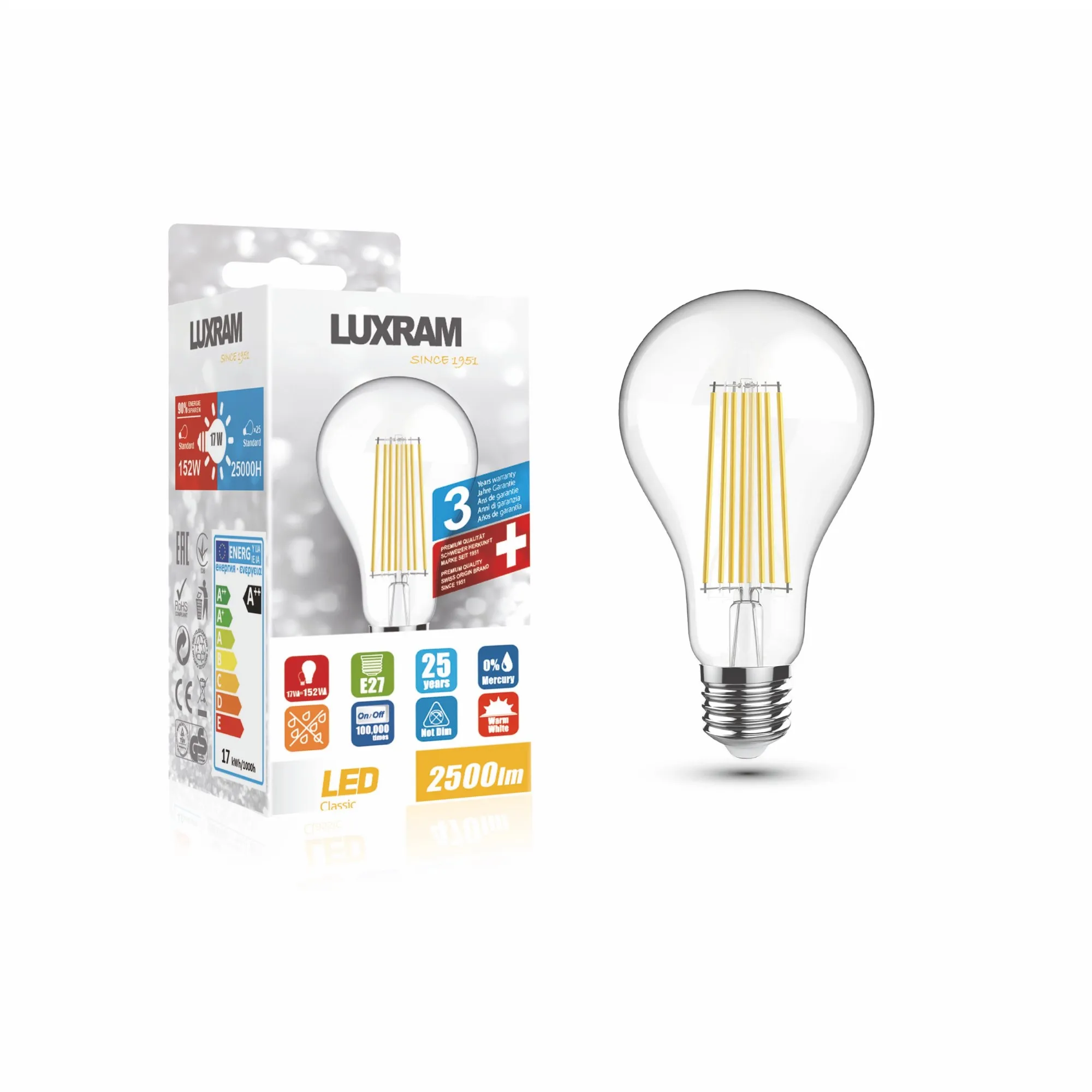 Value Classic LED Lamps Luxram GLS
